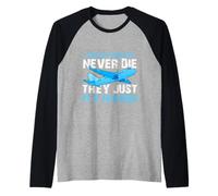 Old Pilots Never Die They Just Fly Higher Volando Piloto Camiseta Manga Raglan