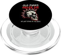 Old Punks Never Die Skull Punk Rock Música Heavy Metal Retro PopSockets PopGrip para MagSafe