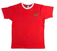 Old School Football Nottingham Forest 1960-1970s - Camiseta de fútbol (Talla S-XXXL), diseño con Logotipo Bordado, Rojo/Blanco, Large