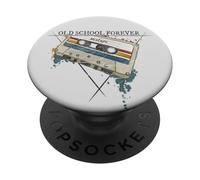 Old School Forever Retro 90s Cassette Mixtape PopSockets PopGrip Adhesivo