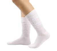 Old School Stockings - Calcetines largos para mujer, calcetines altos hasta el muslo, calcetines por encima de la rodilla, calcetines de festival para mascotas, blanco, Talla única