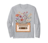 Old School Vintage Casete Cintas Cottagecore Nostalgic Era Manga Larga