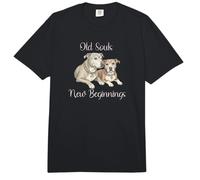 Old Souls New Beginnings Senior Rescue Dog Lover Comfort Colors Adult Heavyweight T-Shirt