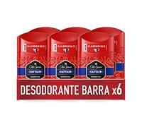Old Spice Captain Desodorante en Barra, Pack de 6 x 50ml (300ml Total)