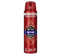 Old Spice Captain Desodorante en spray para hombre, 150 ml, 24/7 Frischhh para uso diario, fragancia de larga duración en calidad de perfume, protección contra olores, sin sales de aluminio, invisible