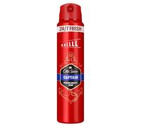 Old Spice Captain Desodorante en spray para hombres 250 ml, 24/7 Frischhh para uso diario, fragancia de larga duración en calidad de perfume, protección contra olores, sin sales de aluminio, invisible