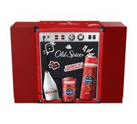 Old Spice Captain Set Regalo: Desodorante, Gel De Ducha Y Loción Aftershave | Con Caja de Regalo Reutilizable para Guardar tus Objetos Favoritos, Aroma Captain con Sándalo y Bergamota, Frescura 24/7