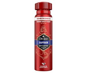 Old Spice Captain Spray Desodorante para Hombres 150 ml | 24/7 frescura, olor y protección a largo plazo, 0 % de sal de aluminio, invisible en ropa blanca y negra