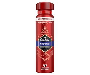 Old Spice Captain Spray desodorante para hombres, 150 ml, frescura 24/7 para uso diario, fragancia duradera con calidad de perfume, protección contra olores, 0% sal de aluminio
