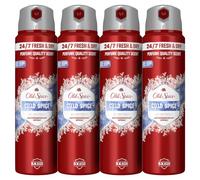 Old Spice Cold Spice Desodorante Antitranspirante para Hombre Spray 4x150ml | Protección 24h contra Sudor y Mal Olor, Frescura Instantánea -5 °C, Aroma a Menta Fresca y Sin Manchas Blancas