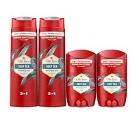 Old Spice Deep Sea Desodorante Barra Hombre 2x50ml + Gel y Champú 2x400ml