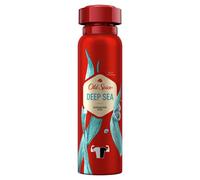Old Spice Deep Sea Desodorante corporal en espray para hombre, 150 ml, 48H fresco, 0% sales de aluminio, antimarcas blancas y manchas amarillas