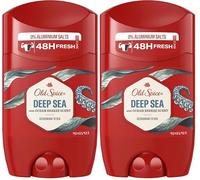 Old Spice Deep Sea Desodorante en Barra para Hombres 50 ml, 1 x 60 g (Paquete de 2)