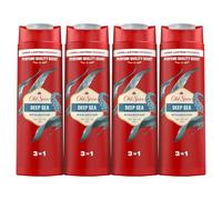 Old Spice Deep Sea Gel de Ducha y Champú 3 en 1 para Hombre, 4x400ml