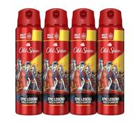 Old Spice Desodorante Corporal En Spray Para Hombres 4x150 ml Seleccion, Fresco 24Horas, Todos Los Días Con Uso Diario, Perfume Duradero, Protección Contra El Mal Olor, 0% Sales De Aluminio