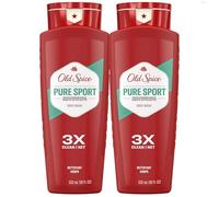 Old Spice - Gel de baño de alta resistencia para hombres, aroma deportivo puro, 24 onzas líquidas (paquete de 2)
