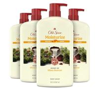 Old Spice Gel de baño para hombre con manteca de karité, 3.5 onzas (paquete de 4)