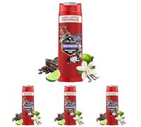 Old Spice Night Panther - Gel de ducha 3 en 1 para cabello, cara y cuerpo, 400 ml, frescor duradero, fragancia de calidad de perfume, limpieza profunda (Paquete de 4)
