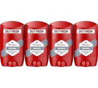 Old Spice Desodorante en barra Original Fresco 24 horas para hombres Pack 4 x 50 ml