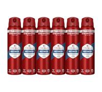 Old Spice Whitewater Desodorante Corporal En Spray Para Hombres 150 ml x 6, Fresco 24 Horas, Todos Los Días Con Uso Diario, Perfume Duradero, Fragancia Excepcional, Protección Contra El Mal Olor