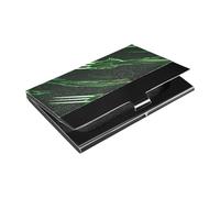 Old Style Wolverine Scratch Neon Green - Tarjetero ultrafino para tarjetas de visita pequeño con cuero y acero inoxidable para viajes, hogar u oficina