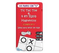 Old Teddys / The Purple Cow 6732 - TO GO - Tic TAC Toe y 4 en Raya, Juego magnético de Viaje. Más 4 años
