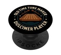 Old Time Tune Maker Dulcimer Player Emblema Design PopSockets PopGrip Adhesivo