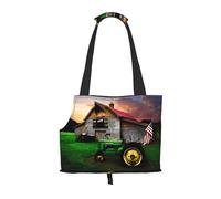 Old Tractor Photo Farm - Bolsa de hombro para mascotas con estampado de granja de 26 x 34 cm, ligera, transpirable, bolsa de viaje para mascotas de fin de semana