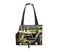 Old Tractor Photo Farm Print Puppy Carrier Dog Walking Bags Pets Dogs Carrier Bags for Small Dogs and Cat and Rabbit