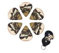 Old Tractor Photo Farm - Púas de guitarra de celuloide de 3 grosores diferentes con soporte para púas de guitarra, púa de guitarra personalizada para guitarra acústica, guitarra eléctrica, bajo,