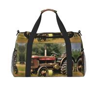 Old Tractor Photoes - Bolsa de transporte para debajo del asiento, bolsa de viaje, gimnasio, bolsa de deporte, Negro -, Talla única