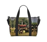 Old Tractor Photoes - Bolsa de transporte versátil para viajes, gimnasio, negocios, deportes, estancias de fin de semana, color negro, talla única, Black, Talla única