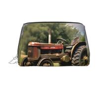 Old Tractor Photoes Farm - Bolsa organizadora de artículos de aseo de piel, bolsa de maquillaje para mujer, Silver, Talla única, Neceser