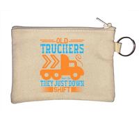 Old Truckers Never Die They Just Down Shift - Llavero con eslogan para monedero, color beige, beige, Talla única