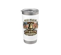 Old Veteran Glory - Bandera patriótica militar de Estados Unidos Vaso térmico de acero inoxidable de doble pared