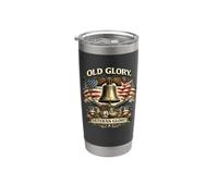 Old Veteran Glory - Bandera patriótica militar de Estados Unidos Vaso térmico de acero inoxidable de doble pared