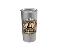 Old Veteran Glory - Bandera patriótica militar de Estados Unidos Vaso térmico de acero inoxidable de doble pared