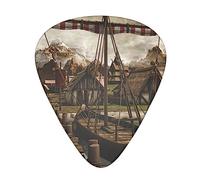 Old Viking Boat StOlmx Juego de púas de guitarra - Diseño de impresión completa, 3 grosores disponibles