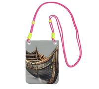Old Viking Boats - Bolso cruzado con estampado de barcos vikingos para mujer, bolso de hombro, bolsa de viaje, mini bolsa para teléfono, cartera para teléfono, Fucsia, Talla única