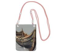 Old Viking Boats - Bolso cruzado con estampado de barcos vikingos para mujer, bolso de hombro, bolsa de viaje, mini bolsa para teléfono, cartera para teléfono, Rosado, Talla única