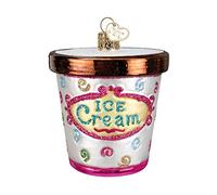 Old World Christmas Adorno: Regalos para Amantes de los Helados, Adornos de Vidrio soplado para árbol de Navidad, cartón