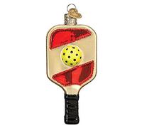Old World Christmas Adornos Pickleball paletas de Vidrio soplado Adornos para árbol de Navidad