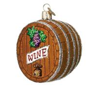 Old World Christmas Adult Beverages Glass Blown Ornaments for Christmas Tree Wine Barrel
