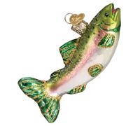Old World Christmas Fish Collection Glass Blown Ornaments for Christmas Tree Alpine Rainbow Trout