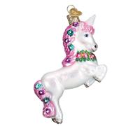 Old World Christmas Glass Blown Ornament Prancing Unicorn