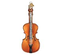Old World Christmas Instrumentos Musicales Vidrio soplado Adornos para árbol de Navidad Violonchelo, 5x5