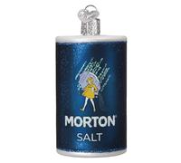 Old World Christmas Morton Salt Can Glass Blown Ornament para rbol de Navidad