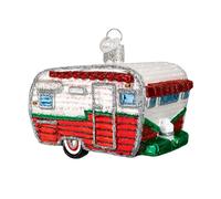 Old World Christmas Ornaments: Camping Outdoor Collection Glass Blown Ornaments for Christmas Tree,RV, Red/Green/White
