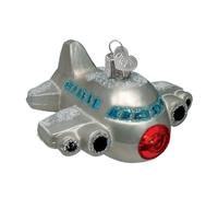 Old World Christmas Ornaments: Planes, Trains, Helicopters, Boats and Trucks Glass Blown Ornaments for Christmas Tree, Airplane