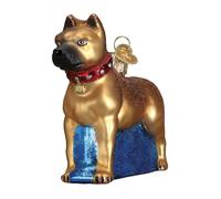 Old World Christmas Ornaments Staffordshire Terrier Glass Blown Ornaments for Christmas Tree